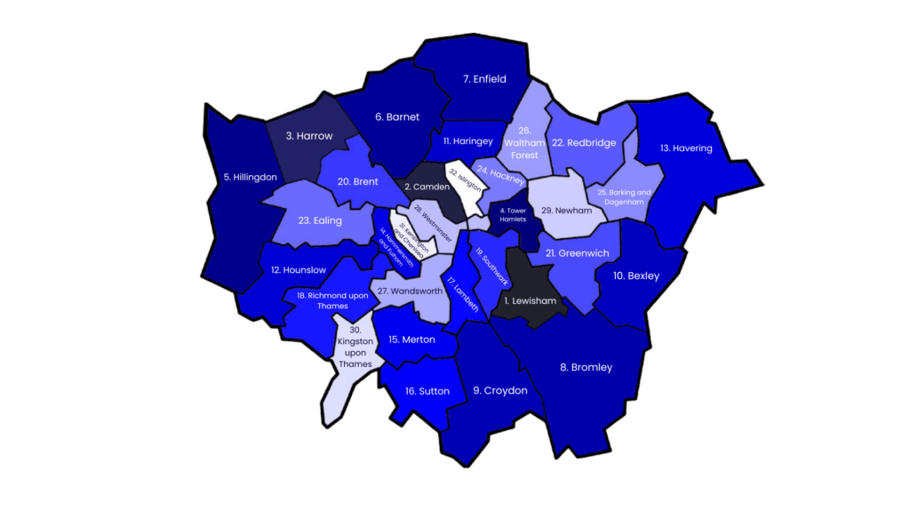 London Boroughs map